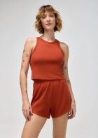 Pijama Feminino Curto Básico Em Ribana