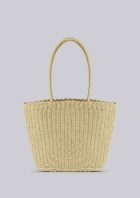 Bolsa Tote Feminina de Palha - Creme