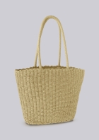 Bolsa Tote Feminina de Palha - Creme
