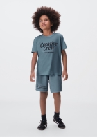 Conjunto Curto Infantil Menino Com Estampa