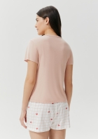 Pijama Curto Feminino Decote Redondo