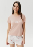 Pijama Curto Feminino Decote Redondo