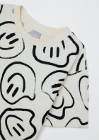 Camiseta Estampada Menino Em Algodão