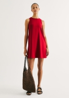 Vestido Curto Em Viscose