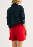 Shorts Feminino Reto Em Linho