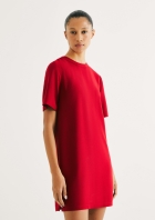 Vestido Curto Em Viscose Creponada