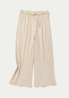 Calça Infantil Menina Em Ribana Com Linho