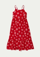 Vestido Infantil Midi Com Alças Finas