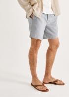 Shorts Masculino Fio Tinto Com Linho