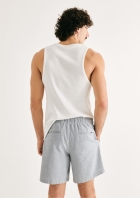 Shorts Masculino Fio Tinto Com Linho