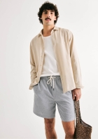 Shorts Masculino Fio Tinto Com Linho