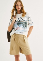 Bermuda Feminina Evas&ecirc; Em Alfaiataria