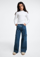 Cal&ccedil;a Jeans Wide Leg Infantil Menina