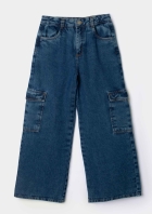 Cal&ccedil;a Jeans Wide Leg Infantil Menina