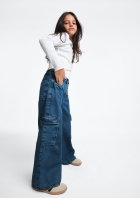 Cal&ccedil;a Jeans Wide Leg Infantil Menina