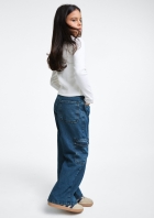 Cal&ccedil;a Jeans Wide Leg Infantil Menina