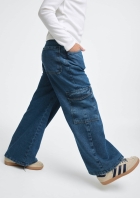 Cal&ccedil;a Jeans Wide Leg Infantil Menina