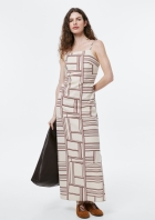 Vestido Midi Estampado Em Viscolinho