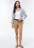 Shorts Feminino Em Sarja