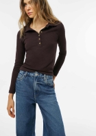Cal&ccedil;a Jeans Feminina Wide Leg Cintura M&eacute;dia