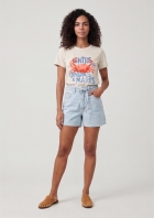 Shorts Jeans Feminino Mom Com Cinto