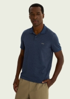 Camisa Polo Masculina Bicolor Texturizada