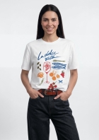 Blusa Feminina Manga Curta Estampada