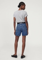 Bermuda Jeans Feminina Mom Cintura Alta