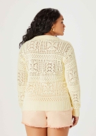 Blus&atilde;o Feminino Texturizado Em Trico