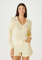 Blus&atilde;o Feminino Texturizado Em Trico