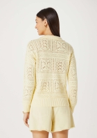 Blus&atilde;o Feminino Texturizado Em Trico