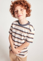Camiseta Infantil Menino Listrada Com Estampa
