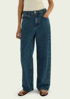 Cal&ccedil;a Jeans Feminina Wide Leg Cintura M&eacute;dia
