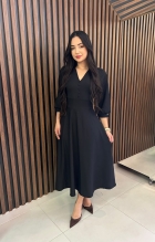Vestido C/M Rosa Cafe REF 04495 Manga 3/4