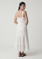 Vestido Midi Evas&ecirc; em Laise Conchas